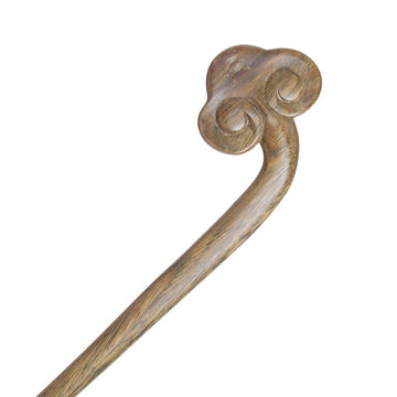 CrystalMood Handmade Carved Wood Hair Stick Propitious 7" Lignum-vitae